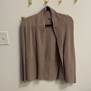 89th and Madison Brown Open Front Cardigan